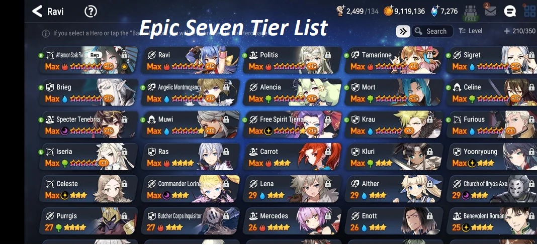 Epic Seven Tier List
